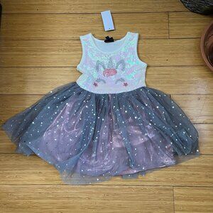 NWT Sequin Unicorn Party Dress Size 4T